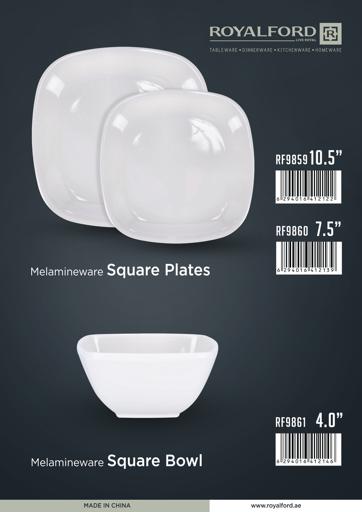 7.5" Opal Ware Square Plate | White Dessert & Serving Plate | Microwave & Dishwasher Safe Dinnerware | BPA-Free Plate for Snacks, Pasta, Salad & Desserts
