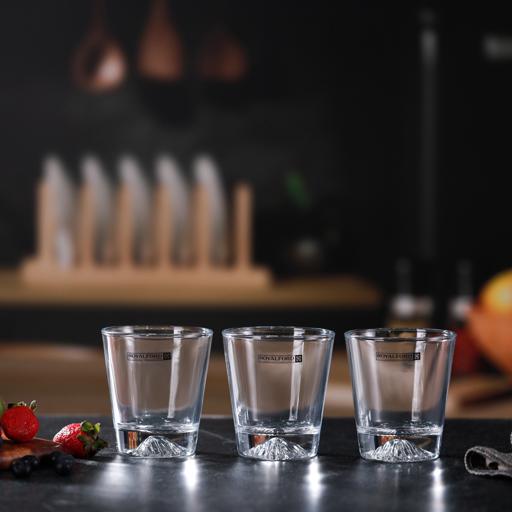 275ml Glass Tumbler Set of 3 – Lead-Free Clear Soda Lime Glass Drinking Glasses for Water, Juice, Tea & Cold Beverages – Dishwasher Safe