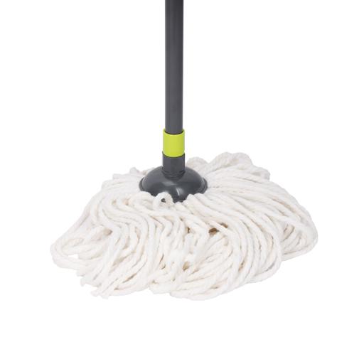 Cotton String Mop with Long Handle – Green & Grey | Heavy-Duty Floor Cleaning Mop for Home, Office & Commercial Use