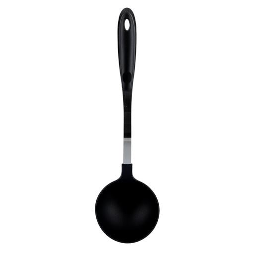 RF1204-NSPL Nylon Soup Ladle with Wooden Handle | Heat-Resistant Non-Stick Serving Spoon | Long Handle for Soup, Gravy, Sauce & Curry