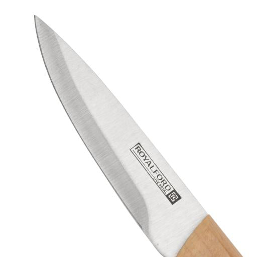 4" Paring Knife | Extra Sharp Stainless Steel Blade with Wooden Handle | Fruit Peeling & Vegetable Cutting Knife | Food-Grade Kitchen Knife | Silver & Brown