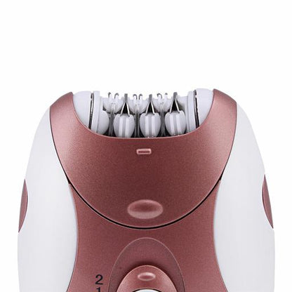 Professional Ladies Epilator Set – Rechargeable Hair Removal Device with LED Digital Display, Detachable Epilator Head, Cord/Cordless Operation, Dual Speed Control, Precision Hair Removal for Face, Arms, Legs, Underarms & Sensitive Areas