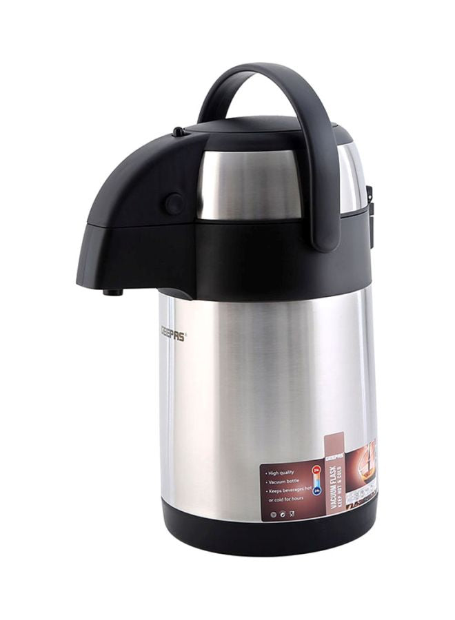 Geepas GVF5262 Vacuum Flask | Coffee Heat Insulated Thermos | 2.5L |for Keeping Hot/Cold 24 Hours Heat/Cold Retention, Double-Walled Vacuum for Coffee, Hot Water, Tea, Beverage | Ideal for Social Occasion, Commercial & Outings