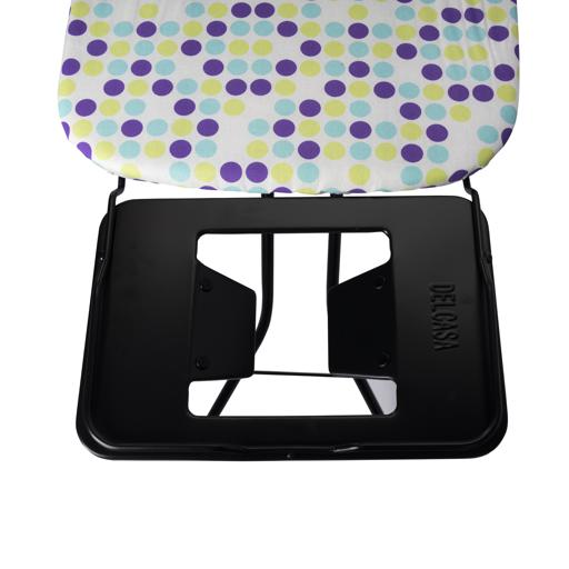 Ironing Board DC2801 Iron Table with Powder Coated Carbon Steel Cotton Cover with MM Foam Pad white