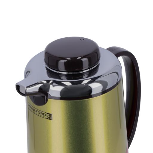 Royalford Pack of 2 Double Wall Vacuum Flask Set- RF11367 1900 ML and 1300 ML Flask with Asbestos Free Pink Glass Inner and Strong Iron Body Leak-Proof Multicolour