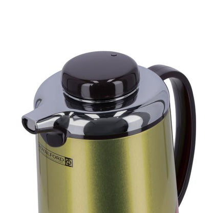 Royalford Pack of 2 Double Wall Vacuum Flask Set- RF11367 1900 ML and 1300 ML Flask with Asbestos Free Pink Glass Inner and Strong Iron Body Leak-Proof Multicolour