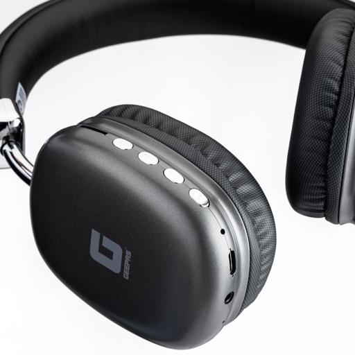 Geepas Bluetooth Headphone- GHP14012/ 70 Hours Playtime, Rechargeable Battery, TF Slot, 10 meter Range/ Over Ear Design, Padded Headband Comfort, Perfect for Music Lovers, Gamers, Travelers, Professionals/ Black, 2 Years Warranty