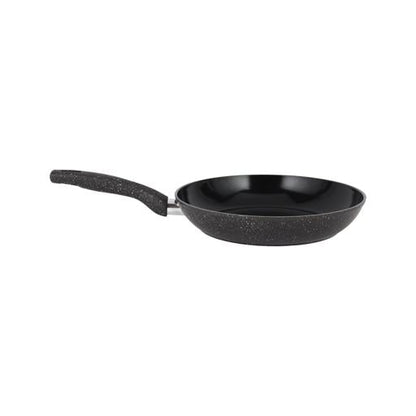Royalford Prido 8-piece Forged Aluminum Cookware Set- RF12771/ Durable Nonstick Ceramic Coating with 4-Layer Construction, Tempered Glass Lid/ Includes Casseroles, Wokpan, Saucepan, Fry Pan, Pizza Pan, PFOA and PTFE Free/ Black