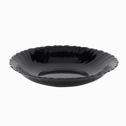 8.5" Opalware Soup Plate RF11904 – Black Wave Series | Lightweight, Microwave & Dishwasher Safe Soup Bowl