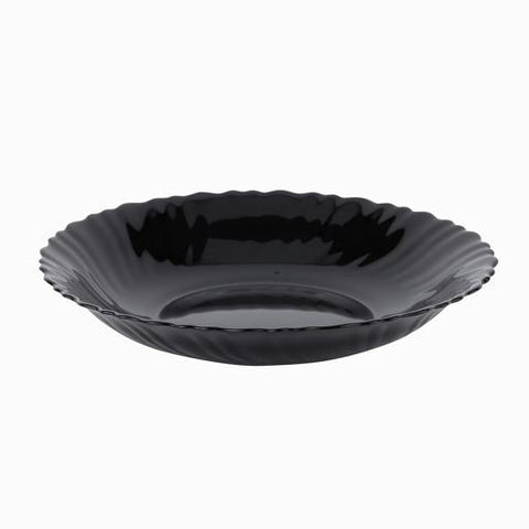 8.5" Opalware Soup Plate RF11904 – Black Wave Series | Lightweight, Microwave & Dishwasher Safe Soup Bowl