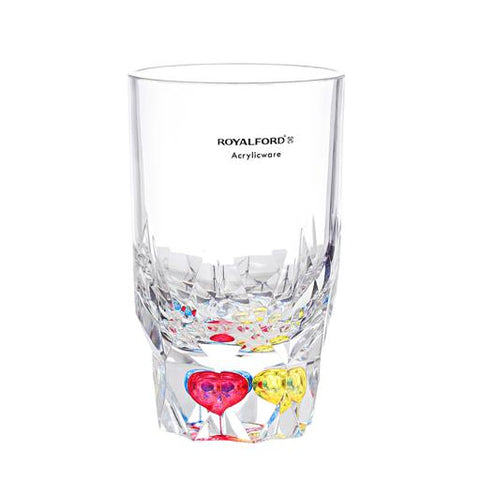 RF6890 410ml Acrylic Drinking Glass with Crystal Base | Shatter-Resistant Transparent Water Cup