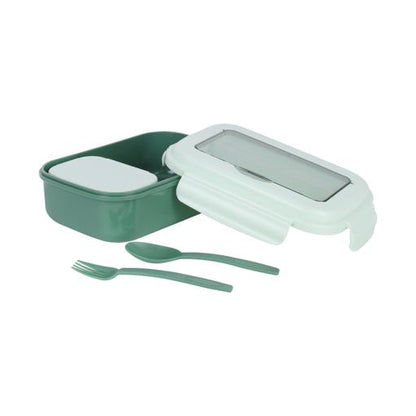 Royalford Plastic Lunch Box with Cutlery- RF12905/ 700 ml and 200 ml, Rectangle Tiffin Boxes with Airtight Lid, Fork and Spoon Assorted