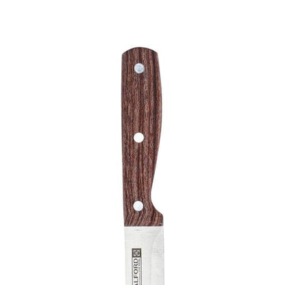 8" Slicer Knife with Wood-Finish Ergonomic Handle | Ultra Sharp Stainless Steel Kitchen Chef Knife | Multipurpose Cutting Knife for Meat, Vegetables & Bread
