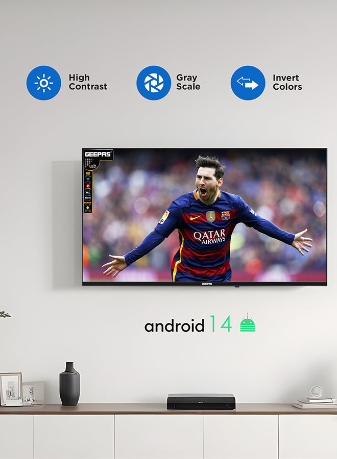 تلفاز ذكي 65 بوصة، 4K UHD، بدون إطار، مع جهاز تحكم عن بعد، منافذ HDMI وUSB، مقبس سماعة رأس، مدخل صوت للكمبيوتر | واي فاي، أندرويد 9.0 مع تقنية E-Share | يوتيوب، نتفليكس، أمازون برايم، موديل GLED6538SEUHD، لون أسود