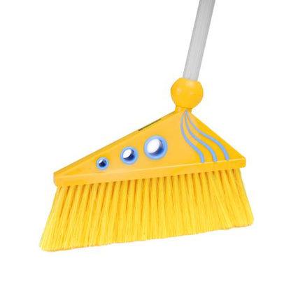 RF4477 Broom & Dustpan Set with Long Handles | Plastic Hand Broom with Durable Bristles | Upright Floor Cleaning Set for Home & Office
