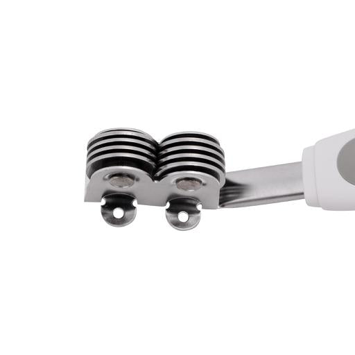 Stainless Steel Knife Sharpener Dishwash Safe, Mark Stains Resistant, Silver/Marble Handle