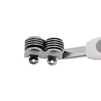 Stainless Steel Knife Sharpener Dishwash Safe, Mark Stains Resistant, Silver/Marble Handle