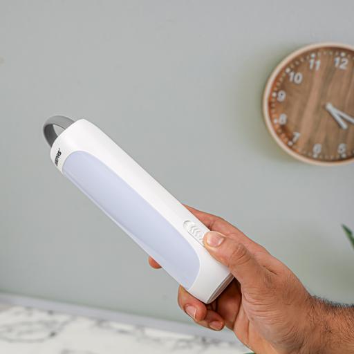 Geepas Rechargeable Emergency Lantern- Energy Efficient Design, 30 Pieces 0.5 W LEDs, and 5 Hours Working/ Portable and Light-Weight Design with Handle/ Perfect for Indoor and Outdoor, Power Outrage, etc./ White,