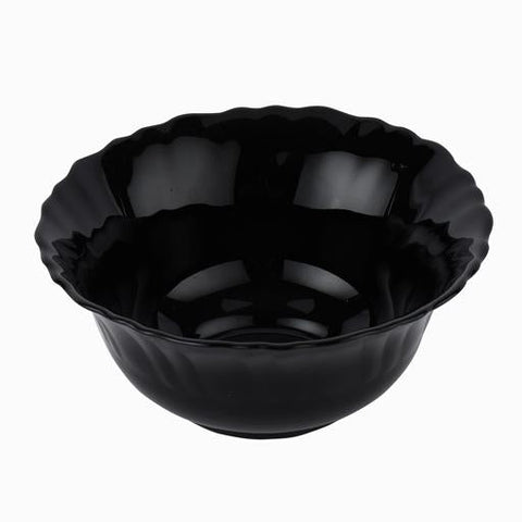 Royalford 5" Opalware Soup Bowl RF11905 Black-Wave Series, Elegant Color Perfect for Serving and Eating Soups, Salads, Sweets, Snacks Lightweight, Serveware, Dishwasher-Safe and Microwave Safe Black Multicolor 5inch