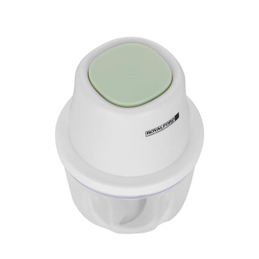 Portable Mini Food Processor, 250ml PP & PET Bowl, RF10411 | Rechargeable Food Processor with USB Cable | Swirl Sharpe Blade | One-Touch Button | 1300mAh Battery