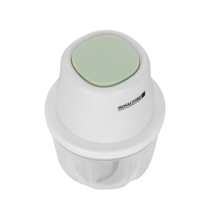 Portable Mini Food Processor, 250ml PP & PET Bowl, RF10411 | Rechargeable Food Processor with USB Cable | Swirl Sharpe Blade | One-Touch Button | 1300mAh Battery