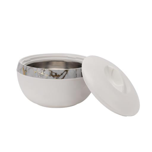 Supremo Insulated Casserole Set of 3 – RF11940 | 1000ml, 2500ml & 3500ml Hot Pots | PP Body with Stainless Steel Inner | PU Insulated Food Warmer | White & Grey