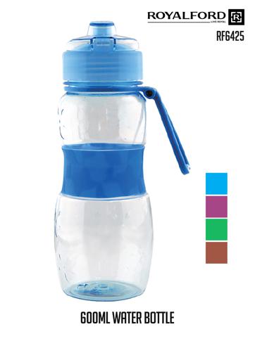 600ml Water Bottle with Hanging Clip – Reusable Wide Mouth Printed Sports Bottle with Leak-Proof Spout Lid for Travel, Camping & Outdoor Activities