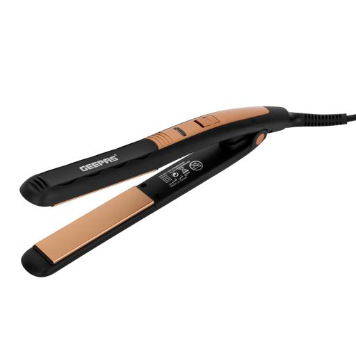 Portable 360-Degree Swivel Cord Hair Straightener with Ceramic Plates GH8723 Geepas Gold/Black