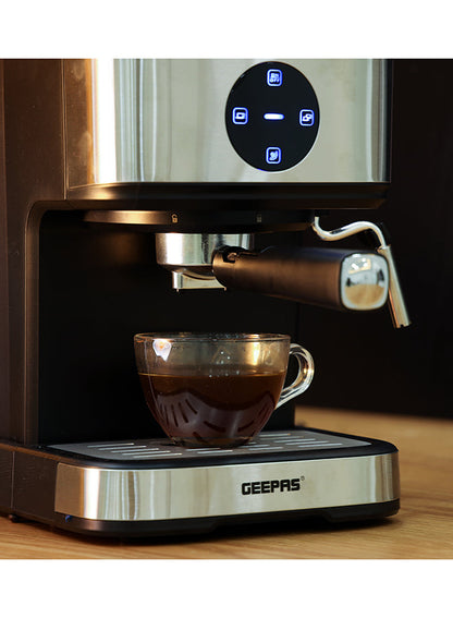 Digital Cappuccino & Espresso Maker - 1.5L, 20 Bar High Pressure | Dual Filter & Detachable Tank | Sleek Space-Saving Design with Overheat Protection & 2-Year Warranty 1.5 L 850 W GCM41511 Black