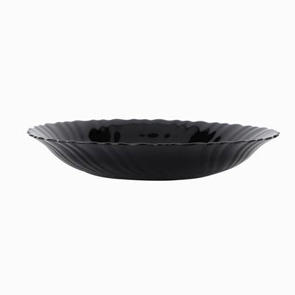 8.5" Opalware Soup Plate RF11904 – Black Wave Series | Lightweight, Microwave & Dishwasher Safe Soup Bowl