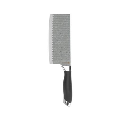 7 Inch Cleaver Knife RF12007 | Extra Sharp Stainless Steel Blade with PP Handle | Heavy Duty Kitchen Knife for Chopping, Dicing & Mincing | Food Grade Cutlery | Silver & Black