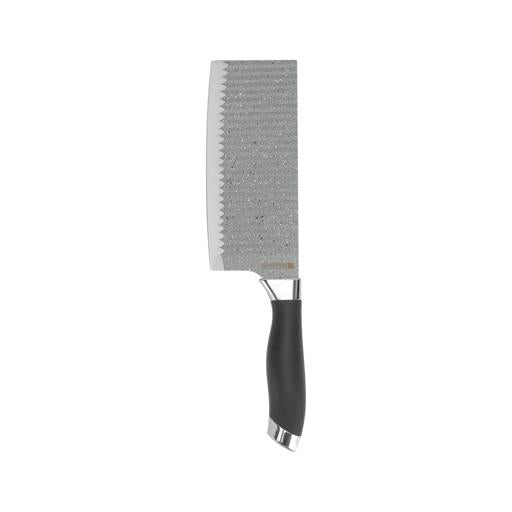 7 Inch Cleaver Knife RF12007 | Extra Sharp Stainless Steel Blade with PP Handle | Heavy Duty Kitchen Knife for Chopping, Dicing & Mincing | Food Grade Cutlery | Silver & Black