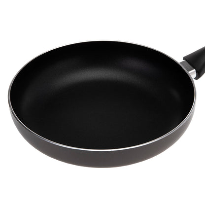 2-Piece Non-Stick Fry Pan Set – 18CM & 26CM Aluminium Frying Pans with Slotted Turner, Durable Granite Coating, Heat-Resistant Handles, Value Kitchenware Set for Sautéing, Frying & Everyday Cooking Black