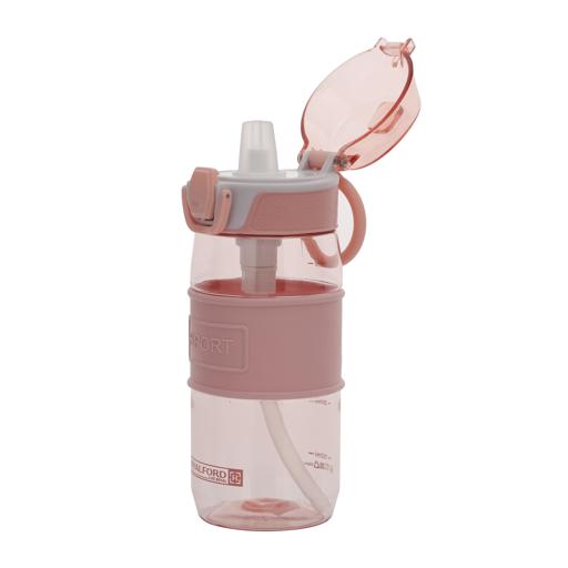 RF11111 550ml Water Bottle | BPA-Free Leak-Proof Sports Bottle with One-Press Open Lid | Food-Grade Polymer Bottle with Carry Loop | Gym, Fitness, Travel, School & Office Use