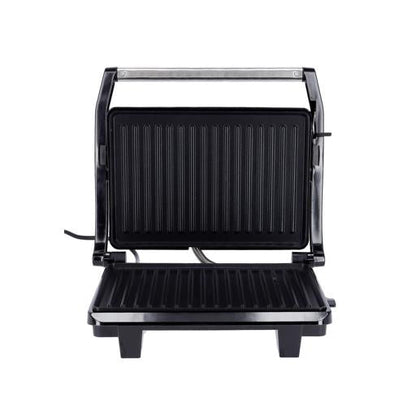 Stainless Steel Grill Maker, Power and Ready Light | Non-Stick Cooking Plate | Easy to Clean | Practical Cable Winding | Lid Locking for Space-Saving Vertical Storage | Pilot Light 1600 W GGM5394 Silver/Black
