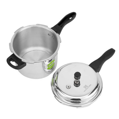 Royalford 5L Aluminum Pressure Cooker- RF11942 Equipped with Improved Pressure Regulator, Handle, Anti Implosion Lid Compatible with Gas, Ceramic, Hotplate and Halogen Cooktops
