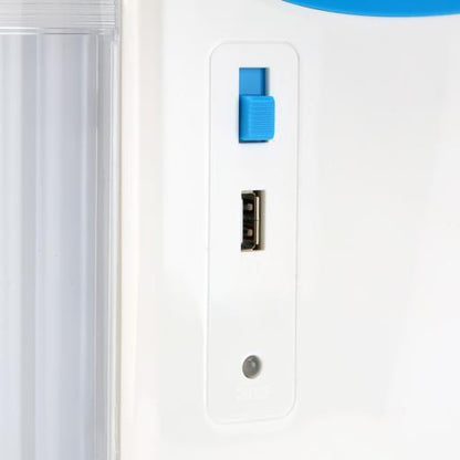 60-LED Rechargeable Emergency Lantern – High-Efficiency Portable Light with Dimmer & 18-Hour Battery Life (Blue & White)