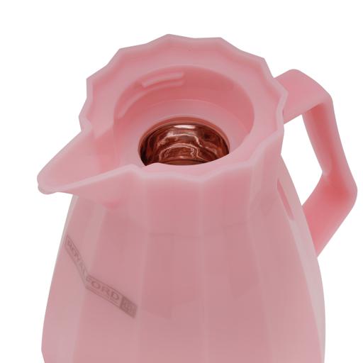 RF12131 1000ml Vacuum Flask | Pink Glass Inner with PP Outer Body | Hot & Cold Insulated Bottle | Leak-Proof Portable Flask | Pink & Golden