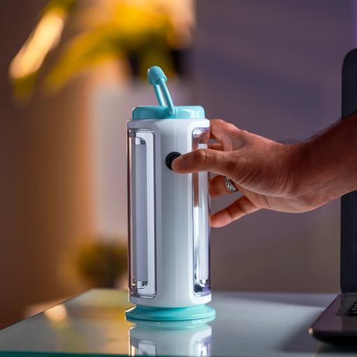 LED Emergency Lantern with Solar Panel / Energy-Efficient, Compact, Portable, and Lightweight Design with Long Operating Time