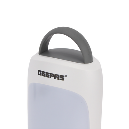 Geepas Rechargeable Emergency Lantern- Energy Efficient Design, 30 Pieces 0.5 W LEDs, and 5 Hours Working/ Portable and Light-Weight Design with Handle/ Perfect for Indoor and Outdoor, Power Outrage, etc./ White,