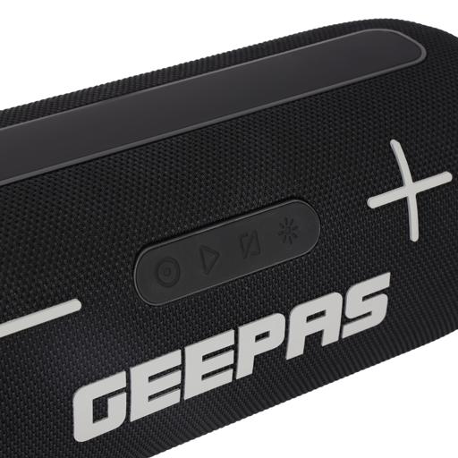 Water Resistant Bluetooth Speaker- GMS11201/ 5-7 Hours Playtime, TF, USB, AUX/ Rechargeable Battery, Enhanced Quality, Portable Party Vibes/ RGB Light Effects, Perfect for Parties, Picnics, Entertainment, etc.