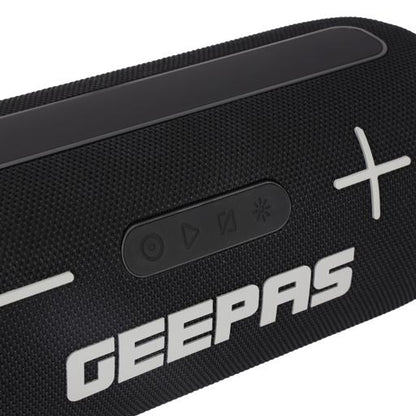 Water Resistant Bluetooth Speaker- GMS11201/ 5-7 Hours Playtime, TF, USB, AUX/ Rechargeable Battery, Enhanced Quality, Portable Party Vibes/ RGB Light Effects, Perfect for Parties, Picnics, Entertainment, etc.