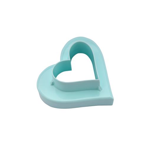 3-Piece Heart Shaped Double Side Cookie Cutter, Bpa Free & Odor Free Multicolour 10x10x4cm