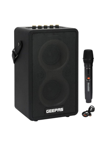 RGB Bluetooth Speaker: Big Sound, Long Playtime, Wireless Mic - Black
