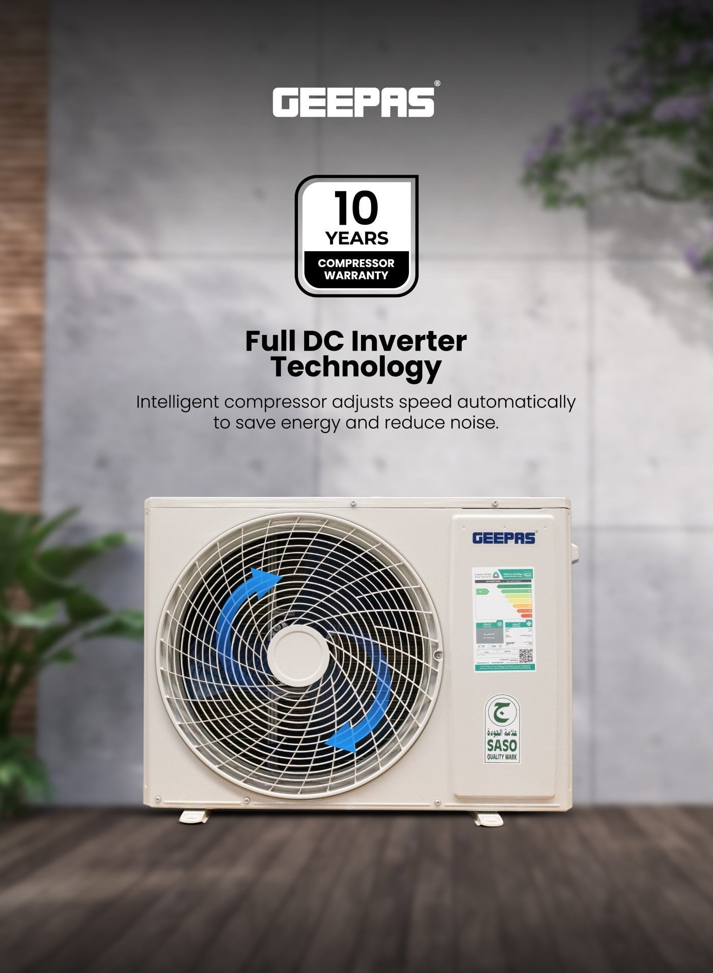 1.5 Ton Split Air Conditioner (18000 BTU) Hot & Cold | High-Efficiency Inverter AC with T3 Tropical Compressor, Auto Restart, LED Display & Remote Control - 10 Year Compressor Warranty GACS185KRCHA White