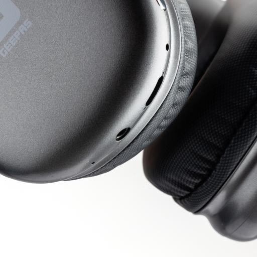 Geepas Bluetooth Headphone- GHP14012/ 70 Hours Playtime, Rechargeable Battery, TF Slot, 10 meter Range/ Over Ear Design, Padded Headband Comfort, Perfect for Music Lovers, Gamers, Travelers, Professionals/ Black, 2 Years Warranty