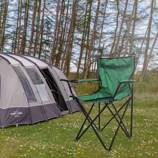 Folding Camping Chair, Water-Proof & Stain Resistant, Foldable Campsite Portable Chair with Cup Holder | Perfect for Camping, Festivals, Garden, Caravan Trips, Fishing, Beach