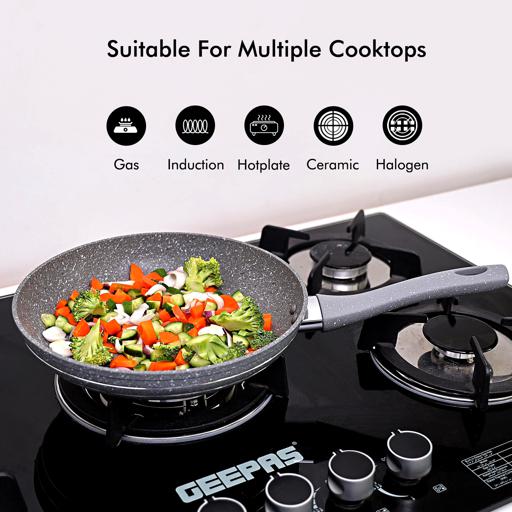 Smart Granite Series Fry Pan 28Cm Forged Aluminium Durable Granite Coating 28X5.2Cm Multicolor Multicolor 28 x 5.5 cmcm