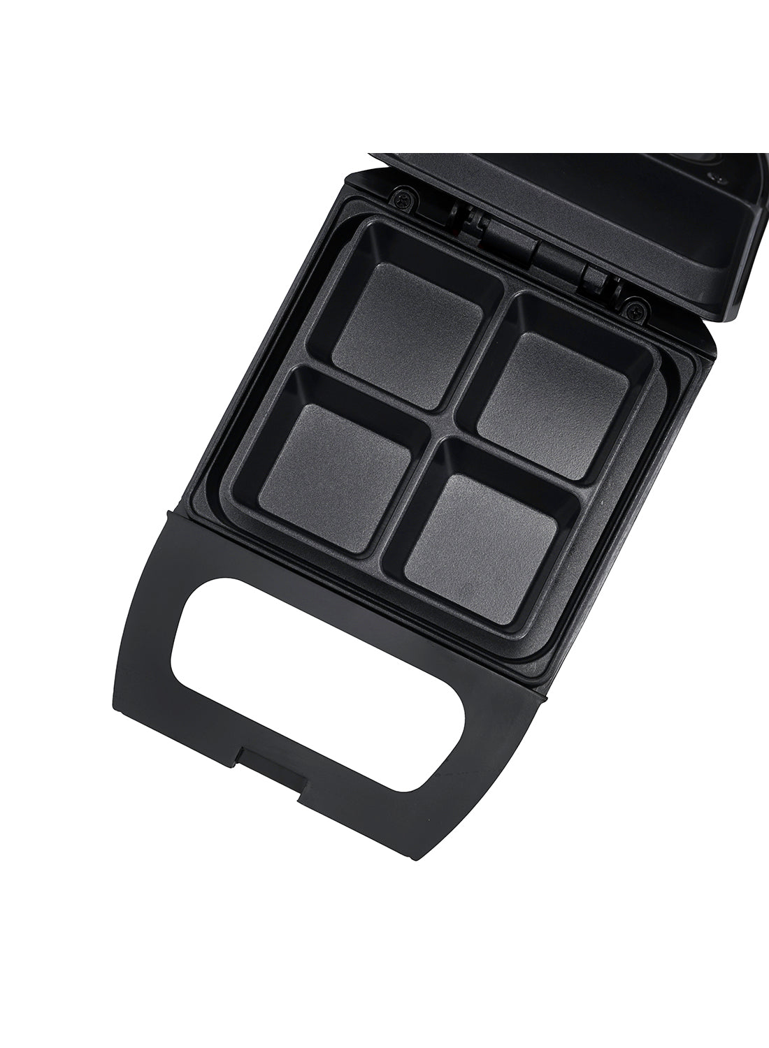 Non Stick Brownie Maker | 4 Bites at A Time | Safety Lock | Cool Touch Handles | Skid Resistance Feet 600 W GBM63050 Black