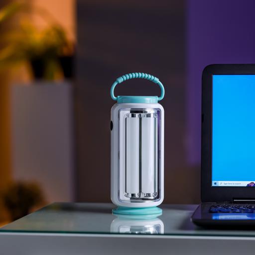 LED Emergency Lantern with Solar Panel / Energy-Efficient, Compact, Portable, and Lightweight Design with Long Operating Time